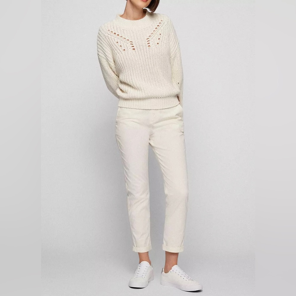 Boss Womenswear White Cotton Pants (size 2)